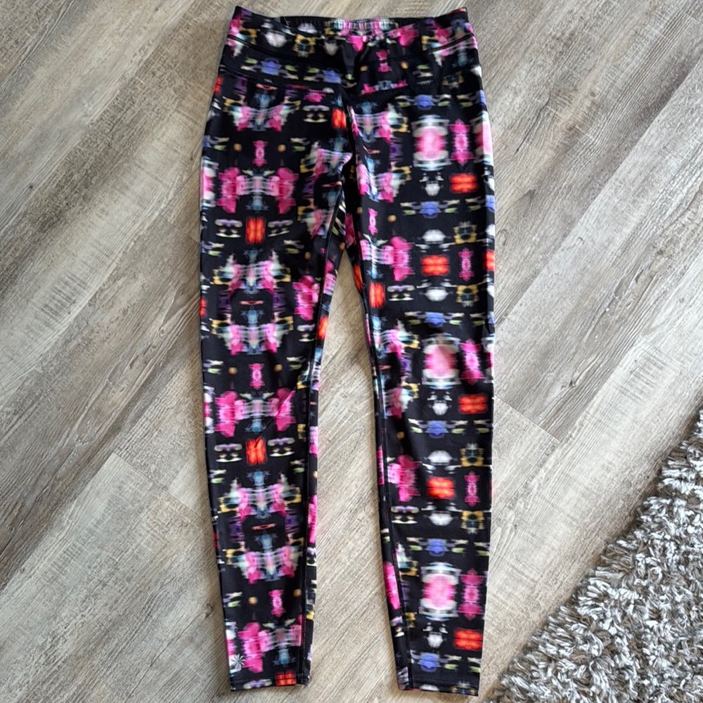 Athleta Black and Pink Leggings